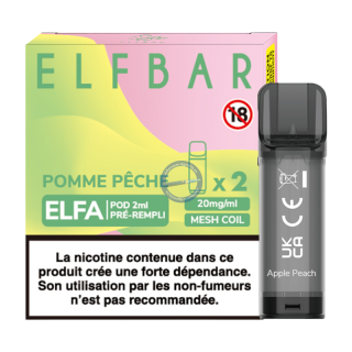 Elf Bar ELFA 2ml 20mg Pomme Pêche